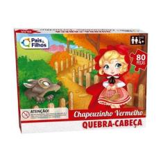 Imagem de Brinquedo Quebra-Cabeças Chapeuzinho Vermelho 80 Peças - Pais E Filhos