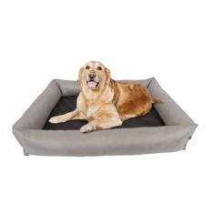 Imagem de Cama Para Cachorro Grande 100x87 Cm - 100% Lavável E Resistente (DOCE DE LEITE E MARROM)