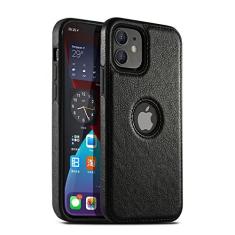 Imagem de Capa de telefone de couro PU fina para iPhone 13 12 11 Pro Max Mini XR XS X 8 7 6S Plus SE Capa traseira à prova de choque de silicone macio, preta, para iPhone 11 Pro