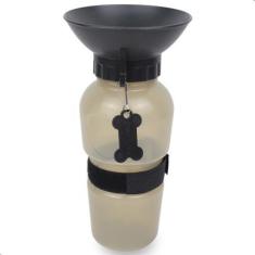Imagem de Garrafa Squeeze 600ml para Cães Bebedouro de Passeio - KNIMP, Bege