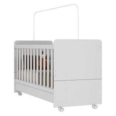 Imagem de Berço Americano 3x1 com Colchão Incluso e Rodízios Pimpolho Multimóveis Fg3568 Branco