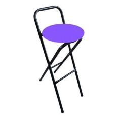 Imagem de Banqueta Alta Banco Dobrável Bistrô Estofada Aço Articulada - Moveraço