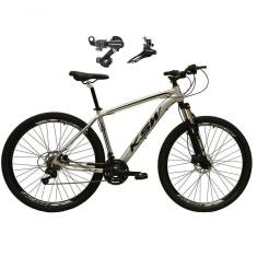 Imagem de Bicicleta Aro 29 Ksw Xlt Alumínio 24v Câmbios Shimano Garfo Suspensão - Prata Tam.17