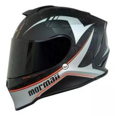 Imagem de Capacete Moto Mormaii M1 Tiger Draken Prata Fosco+narigueira, 60
