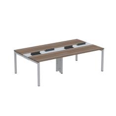 Imagem de Mesa de Plataforma Dupla para 4 Pessoas Corporativa 120X140/4P PDC12/14/4P Walnut/Cinza