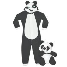 Imagem de Pijama Macacão Fantasia Personagem Adulto Tam P ao GG Panda - anjo da 