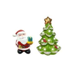 Imagem de ARVORE DE NATAL PORTA VELA E PAPAI NOEL VERDE Claro - Decore Casa
