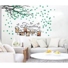 Imagem de Adesivo Decorativo Para Fotos Família e Árvore com Folhas