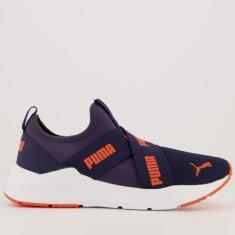 Imagem de Tênis Puma Wired Run Slip-On Bdp Juvenil Marinho