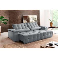 Imagem de Sofá Retrátil E Reclinável Zeus 1,80m 02 Lugares Txr Prata