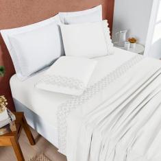 Imagem de Jogo De Cama Nobless King 04 Peças - Off White  - Bia Enxovais