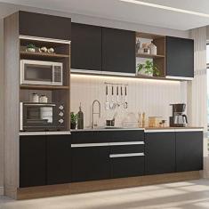 Imagem de Armário de Cozinha Completa 310cm Rustic/preto Glamy Madesa 02