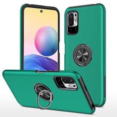 Imagem de SORAKA Capa para Xiaomi Redmi Note 10 5G com suporte de anel invisível e placa de metal para montagem magnética em carro Capa rígida para PC Capa Xiaomi POCO M3 Pro 5G Capa