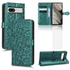 Imagem de Asuwish Capa de celular para Google Pixel 7A 5G 2023 capa de celular carteira com protetor de tela de vidro temperado cordão flip porta-cartão de crédito suporte Pixel7A A7 mulheres homens alça de