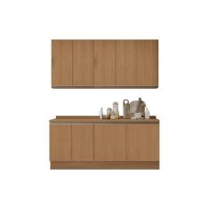 Imagem de Cozinha Modulada Completa Maxxi 6 Peças (2Aéreos+2Balcões+2Complementos) C6P37 Canela - Kappesberg