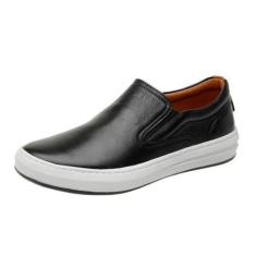 Imagem de Tenis Slip On Couro Casual Calce Facil Palmilha Gel Anti-Impacto Solad