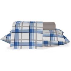Imagem de Jogo De Cama Casal Teka Diamante Tartan 4 Peças
