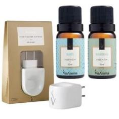 Imagem de Kit 2 Essências Via Aroma 10ml Baby e Bamboo + Aromatizador Original