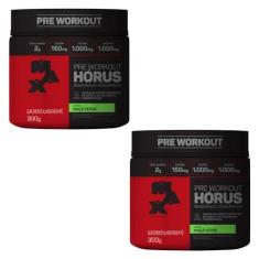 Imagem de Kit 2 Pré Treino Hórus Maçã Verde 300g Max Titanium Workout