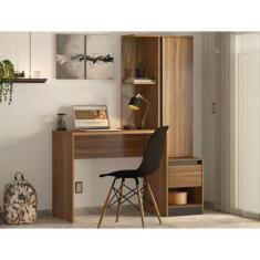 Imagem de Mesa Escrivaninha Morada C/ Armário 1 Porta E 1 Gaveta - Escritório Ho