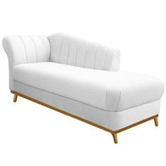 Imagem de Recamier Vanessa 140cm Lado Direito Suede Branco - Amarena Móveis