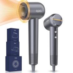 Imagem de Secador de cabelo WizWise 1500W High Speed Ionic com difusor cinza