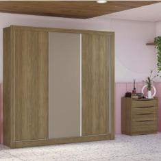 Imagem de Guarda Roupa Kappesberg Flex M570 3 Portas e 2 Gavetas Nogueira e Fend