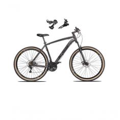 Imagem de Bicicleta Aro 29 Ksw Xlt Alumínio 24v Câmbios Shimano Garfo Suspensão Pneu Faixa Bege Grafite 17