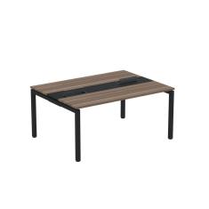 Imagem de Mesa Plataforma Dupla com Pé de Aço para Coworking 150x120 Pdc15/12/2p Walnut/Preto