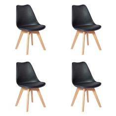 Imagem de Conjunto 04 Cadeiras Eames Wood Leda Design - 