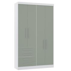 Imagem de Guarda Roupa de Canto Diagonal Modulado 70cm 1 Porta Alpes Luciane Móveis