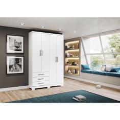 Imagem de Guarda-Roupa Caju 04 Pts. Branco - Henn