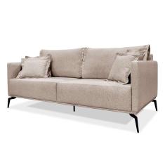 Imagem de Sofá 3 Lugares Lazio Linho Rústico Areia 180 Cm