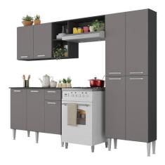 Imagem de Armário De Cozinha Compacta Com Tampo Pequim Up Multimóveis Preta/Lacc