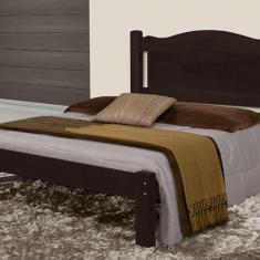 Imagem de Cama Queen Size Paris de Madeira Tauari Tabaco