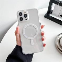 Imagem de Capa transparente de proteção para câmera, capa de carregamento magnético sem fio para iPhone 14 Plus 13 12 11 Pro Max, transparente, para iPhone 14 Pro