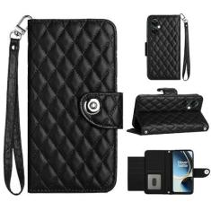 Imagem de Para OnePlus Nord N30, capa carteira com alça de pulso, capa flip de couro com fecho magnético com 7 cartões e 1 compartimento para dinheiro, suporte feminino presente capa de telefone para Nord N30