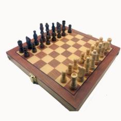 Imagem de Jogo de Xadrez tabuleiro e peças madeira oficial - Digital Shop