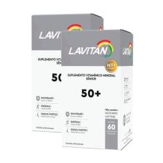 Imagem de Kit 2 Suplemento Vitamínico-Mineral Lavitan Sênior 50+ com 60 Comprimi