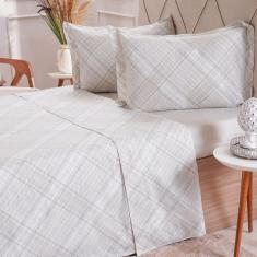 Imagem de Jogo de Cama Casal 200 Fios Estampado 4 Pçs 140x190x35