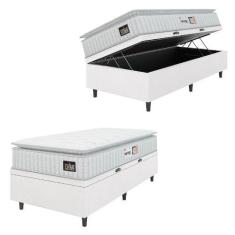 Imagem de Cama Box Baú Colchão Solteiro Espuma D33 Vangogh Pillow Top 88X188x70c