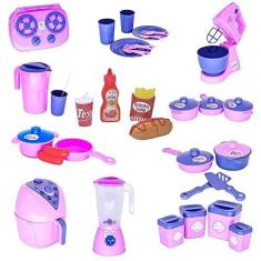 Imagem de Kit Infantil Menina Panela Comidinhas Eletro Louça 33pç