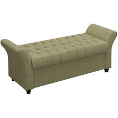 Imagem de Recamier Calçadeira Bau 160 cm Pes MDF Ogeo Linho SL 75 Peer