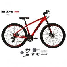 Imagem de Bicicleta Aro 29 Ksw Xlt Kit 2x9 Gta Sunrun Freio Disco K7 11/36 Pedivela 24/38d Garfo Com Trava - Vermelho Tam.15