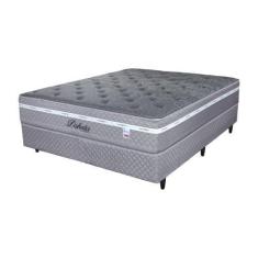 Imagem de Conjunto Cama Box+ Colchão Casal Mola ENSACADA Dakota 138x188x66cm - C