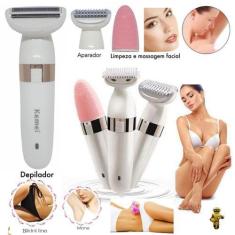 Imagem de Aparelho Depilador 3Em1 Aparador, Shaver, Massageador Facial, Kemei Km