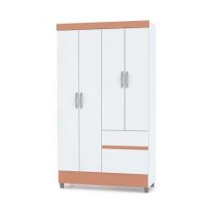Imagem de Guarda Roupa Solteiro 4 Portas 102 Cm Rio Plus Branco/Camarim - Pallaz