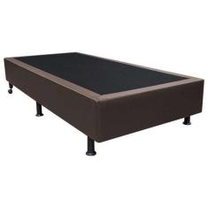 Imagem de Base Box para Cama Solteiro 88x188cm Liz S05 Sintético Marrom - Mpozen