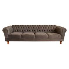 Imagem de Sofá Chesterfield Capitone Duque Suede Cinza Camurça 2,30 - NOVO ENCAN