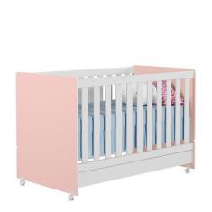 Imagem de Berço Mini Cama Encanto - Peternella Móveis, Rosê/Branco